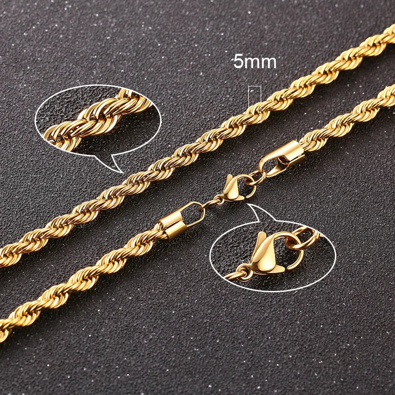 Rope Chain Necklaces for Men