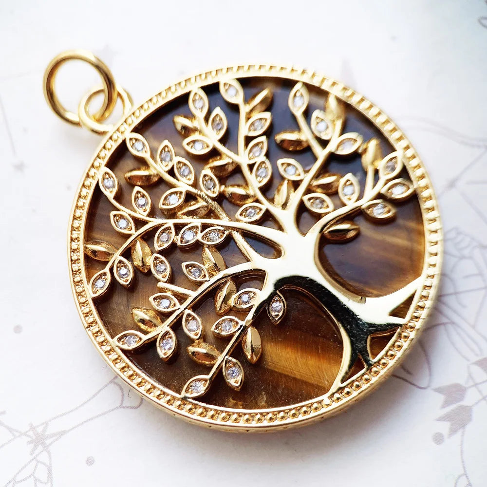 Pendants Elaborate Golden Tree For Women