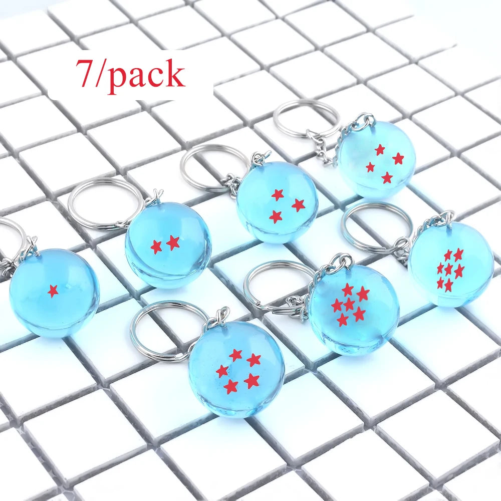 1-7 Stars Balls Keychain Charms