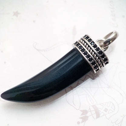 Pendant Black Pave Tooth For Men