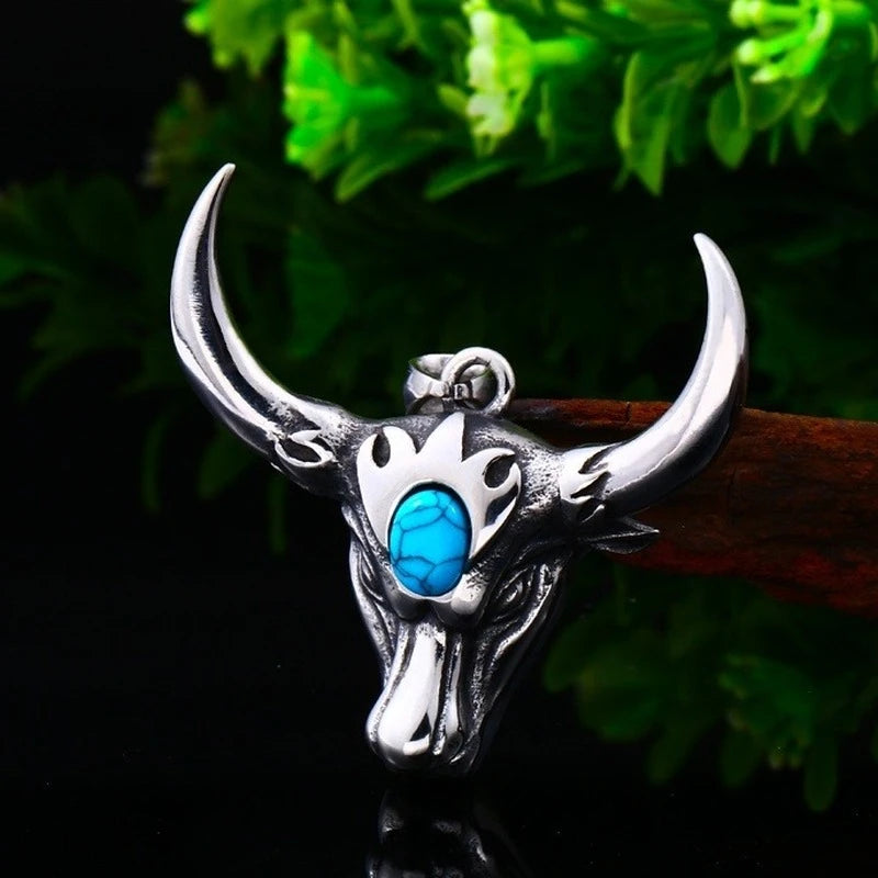 Bull Head Pendant Necklace for Men