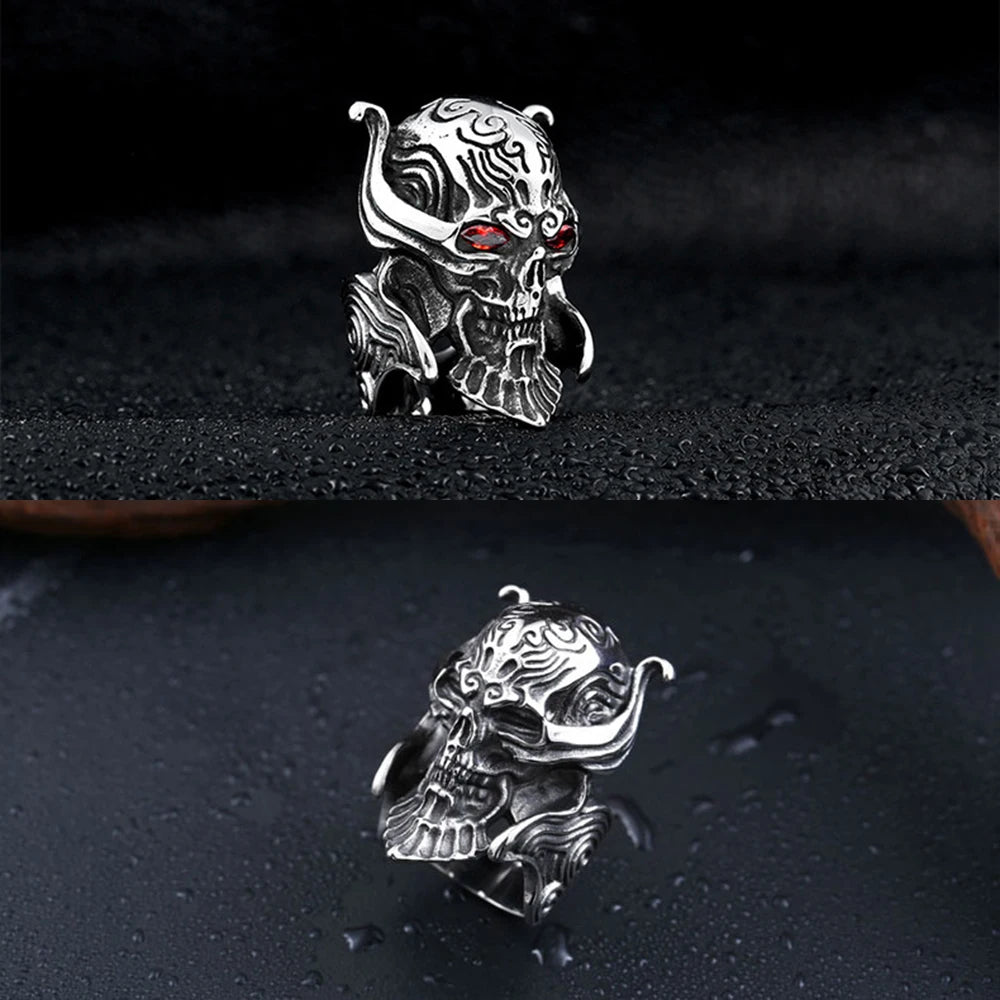 Helmet Ring Men Stainless Steel Warrior Mask Rings Men