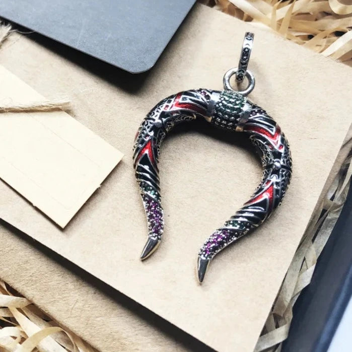 Pendant Chinese Dragon Horns For Men