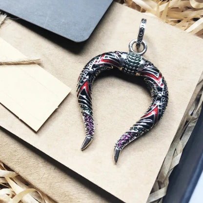 Pendant Chinese Dragon Horns For Men