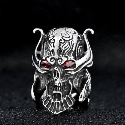 Helmet Ring Men Stainless Steel Warrior Mask Rings Men