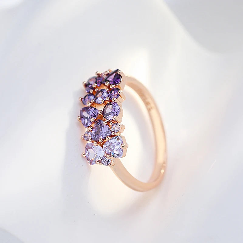 Gold/Silver Imitation Ring Women - Purple