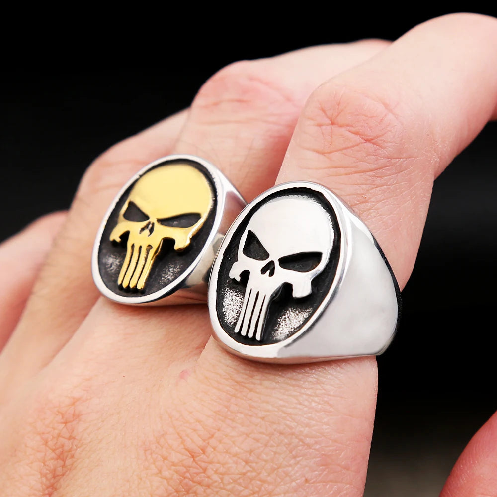 Stainless Steel Skull Ring Biker Fashion Jewellery for Men