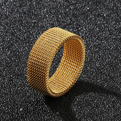 8mm Wide Stainless Steel Rings Men