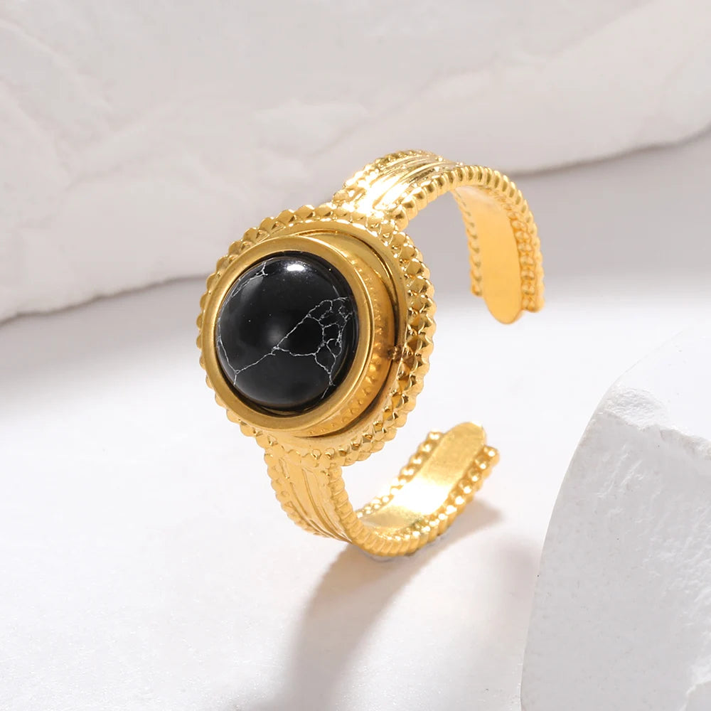 Plated Stainless Steel Ring Vintage Rings For Women