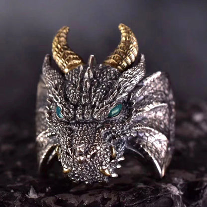 Retro Demon Dragon Ring