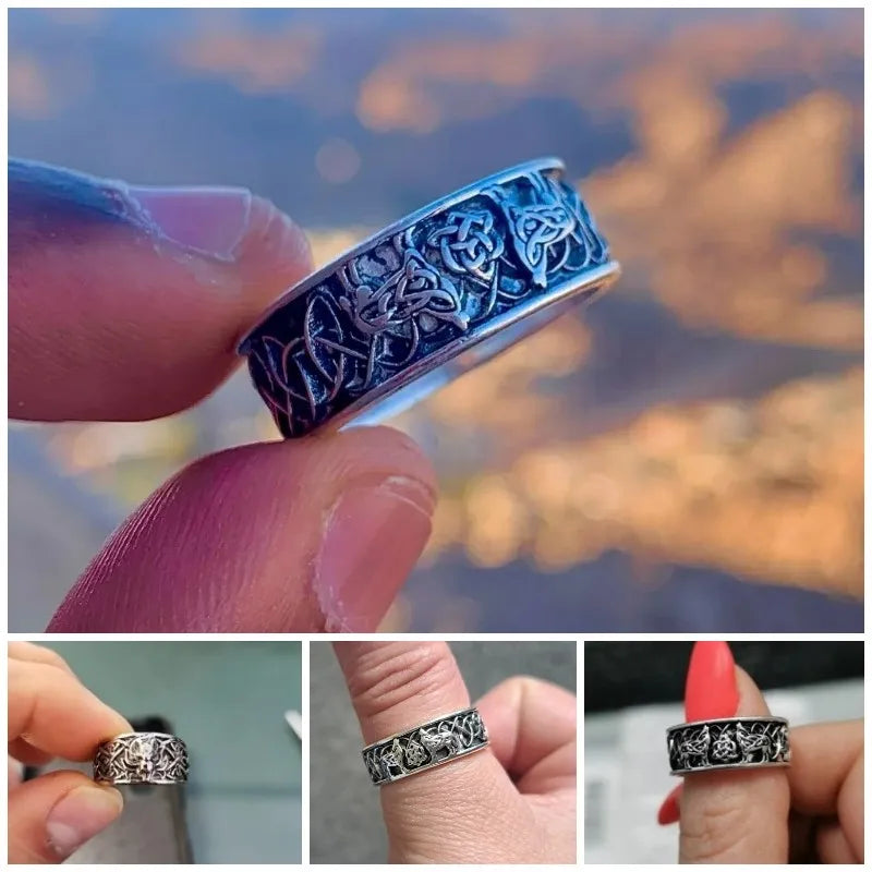 Viking Giant Wolf Ring for Men