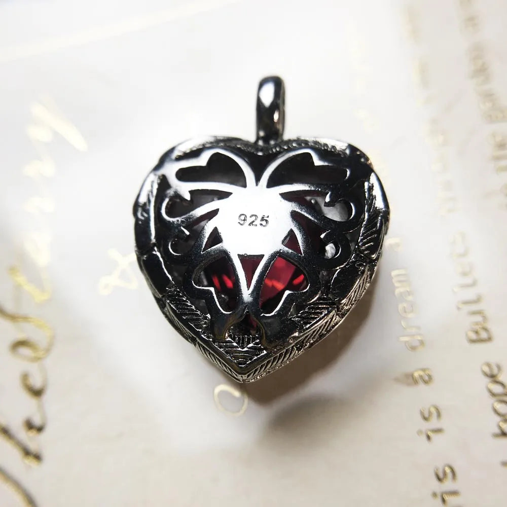 Pendant Wings Red Heart For Woman