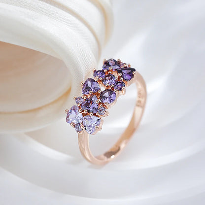 Gold/Silver Imitation Ring Women - Purple