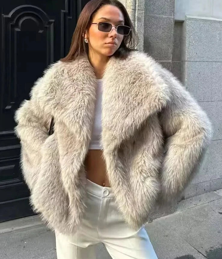 Winter Fashion Women Warm Plush Coat