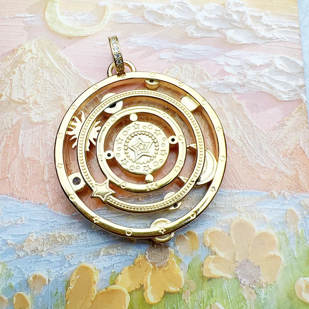 Pendants Cosmic Talismans Golden Galaxy of Love Luck Dreams Energy For Women