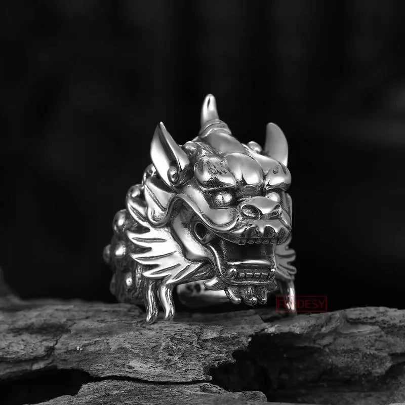 Retro Demon Dragon Ring