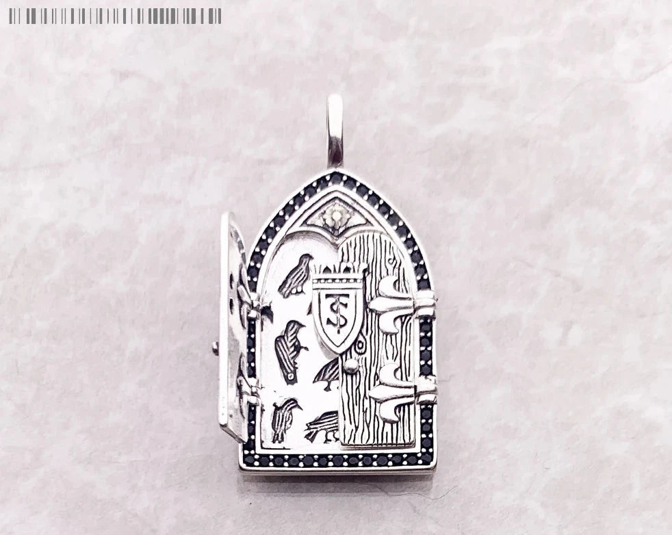 Pendant Crow Window Vintage For Woman & Men