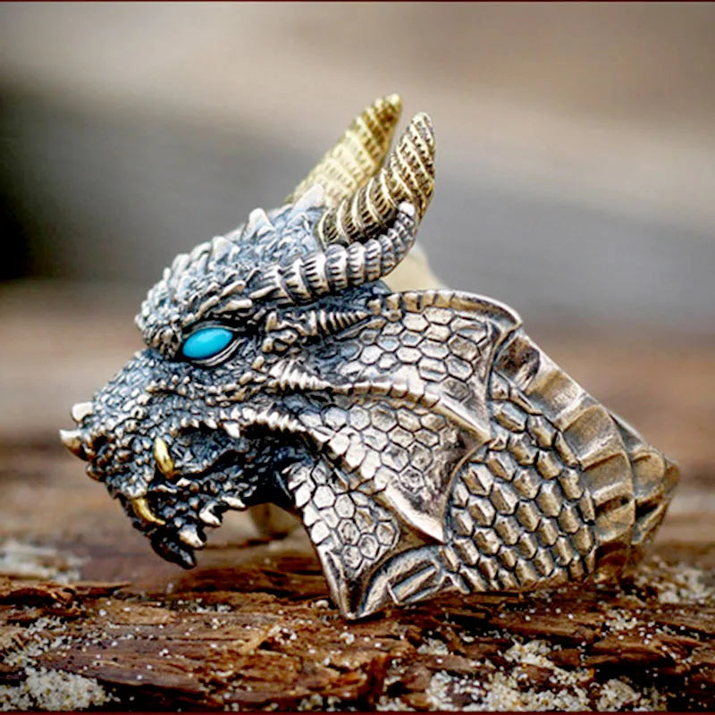 Retro Demon Dragon Ring