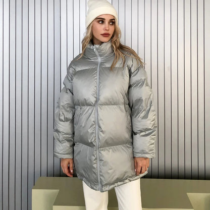 Thick Warm Fluff Coat For Women, Female Winter Jacket, Waterproof