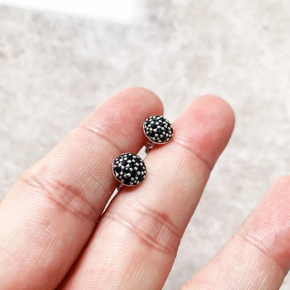 Stud Earrings Black Pave For Women