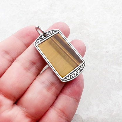 Pendant Tag Tiger‘s Eye For Men