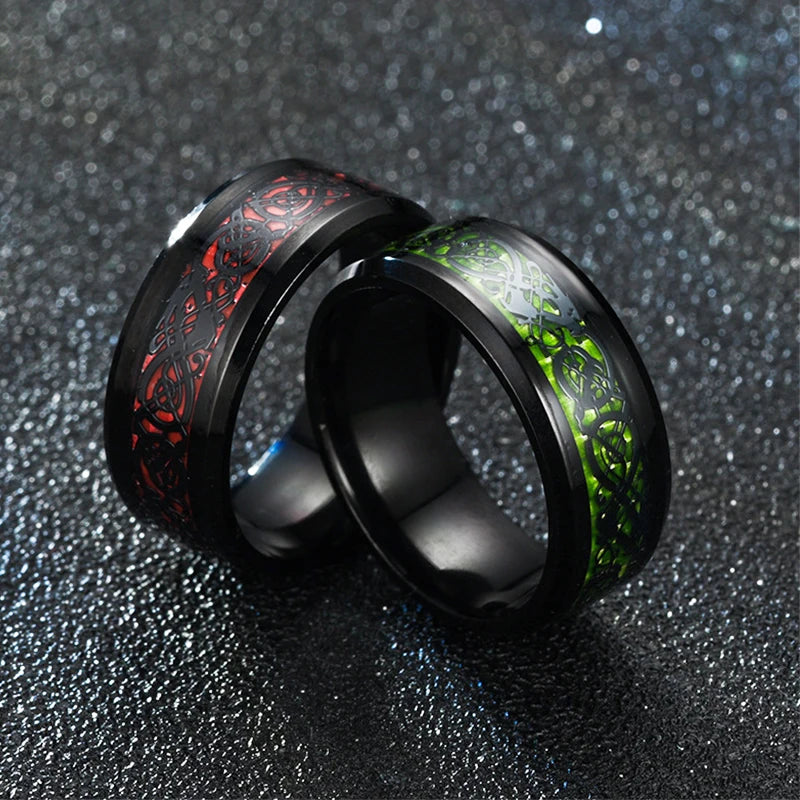 Men Stainless Steel Dragon Ring