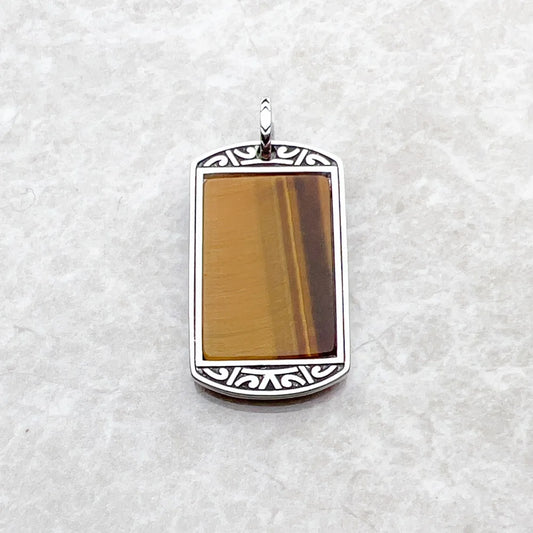 Pendant Tag Tiger‘s Eye For Men