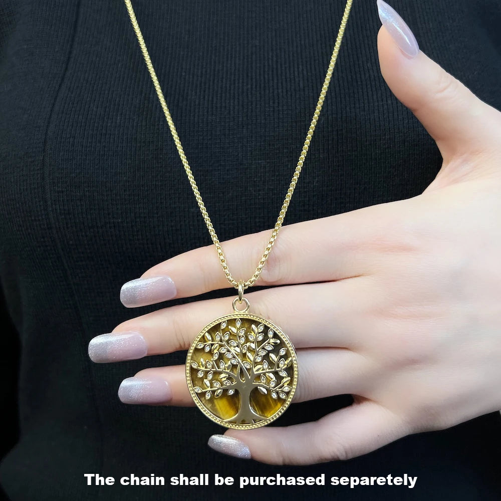 Pendants Elaborate Golden Tree For Women