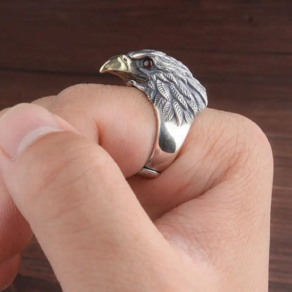 Vintage Thai Silver Eagle Cuff Finger Rings For Women & Men - Unisex