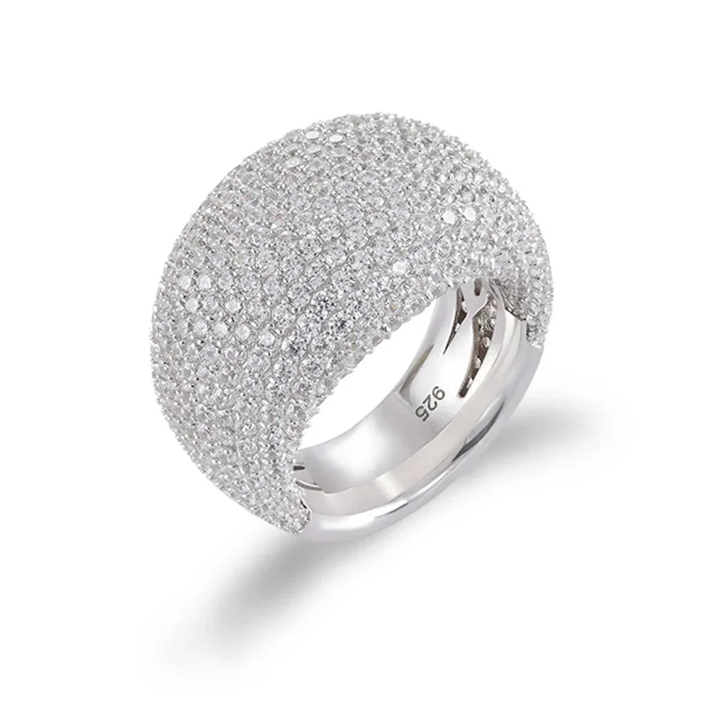 Sparkling Imitation Crystal Diamond Ring for Women