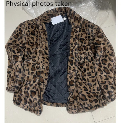 Winter Leopard Print Jacket Women