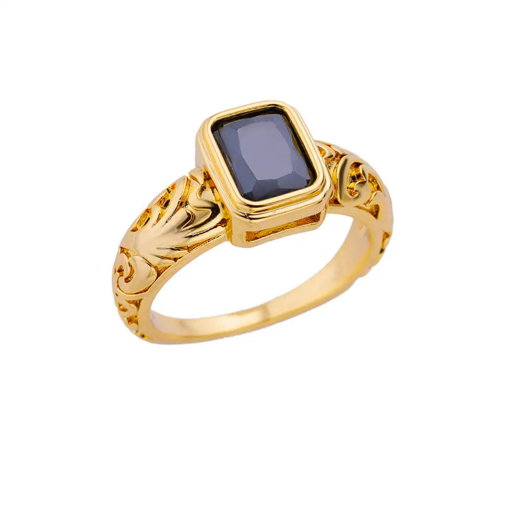 Women Luxury Vintage Stainless Steel Ring