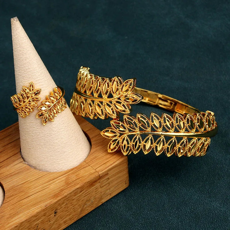 Gold/Silver Imitation Bangle/Bracelet + Ring