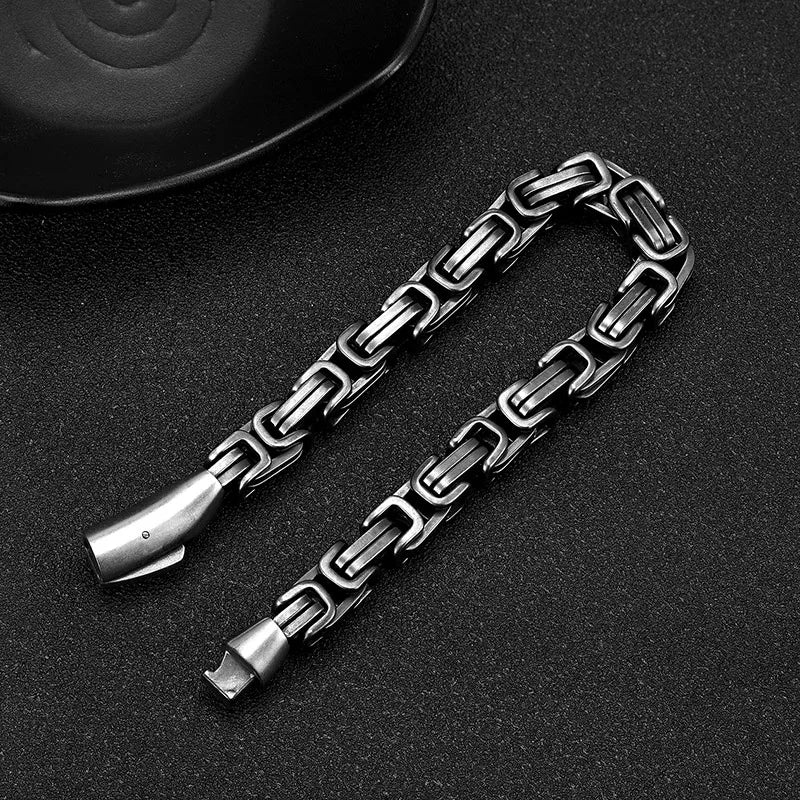 Men Vintage King Chain Bracelets for Men Stainless Steel