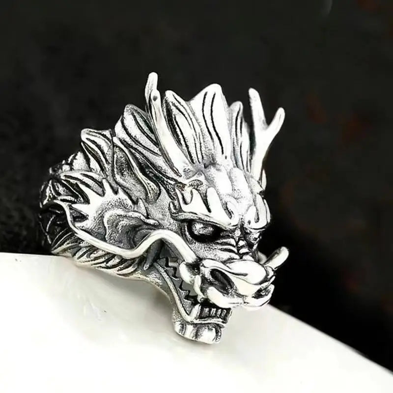 Retro Demon Dragon Ring