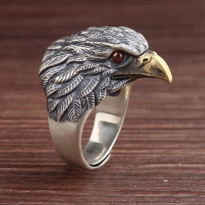 Vintage Thai Silver Eagle Cuff Finger Rings For Women & Men - Unisex