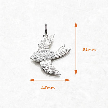 Pendant Swallow Pave For Woman