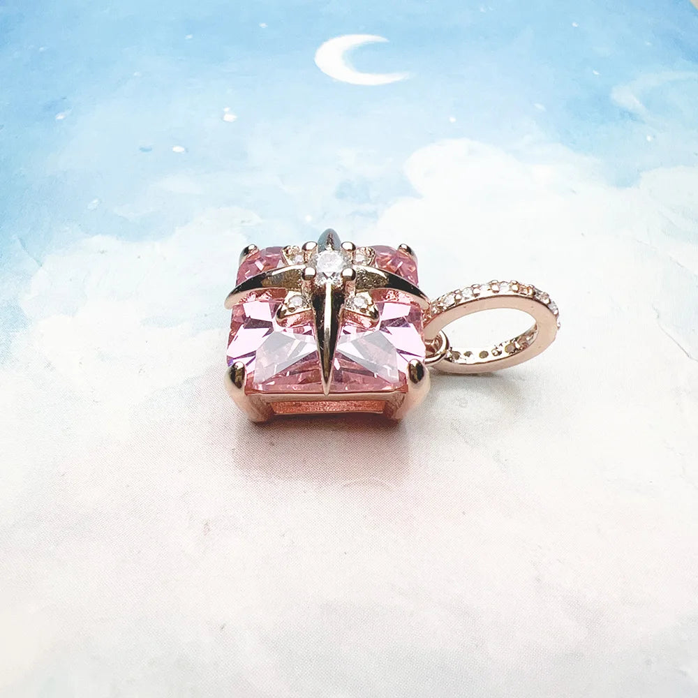 Rose Gold Star with Stone Pendant for Women