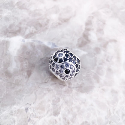 Beads Yin Yang Micro Pave Ball Charm For Women