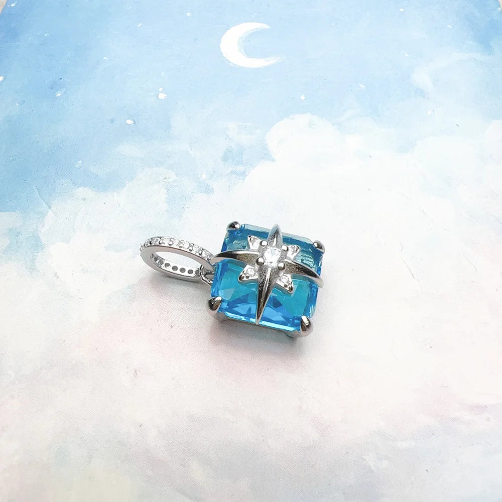 Star Blue Stone Pendant for Women