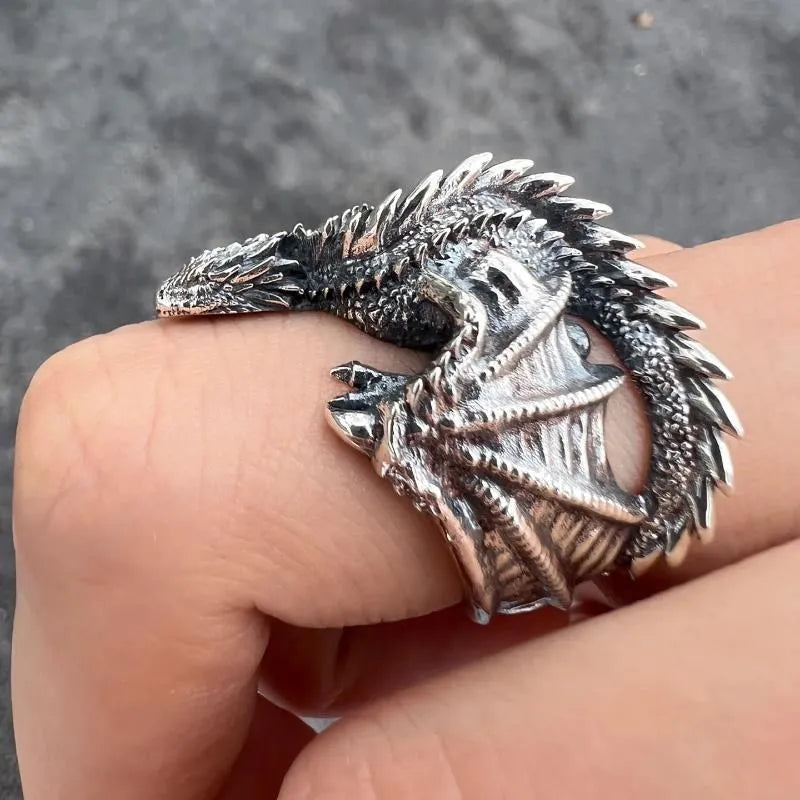 Dragon Rings Opening Adjustable Rings Vintage for Men