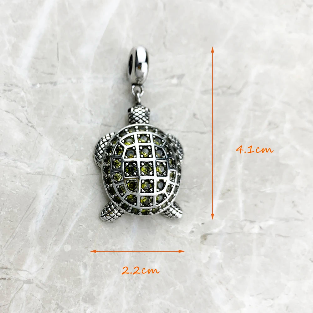 Pendant Green Turtle Large For Women Men