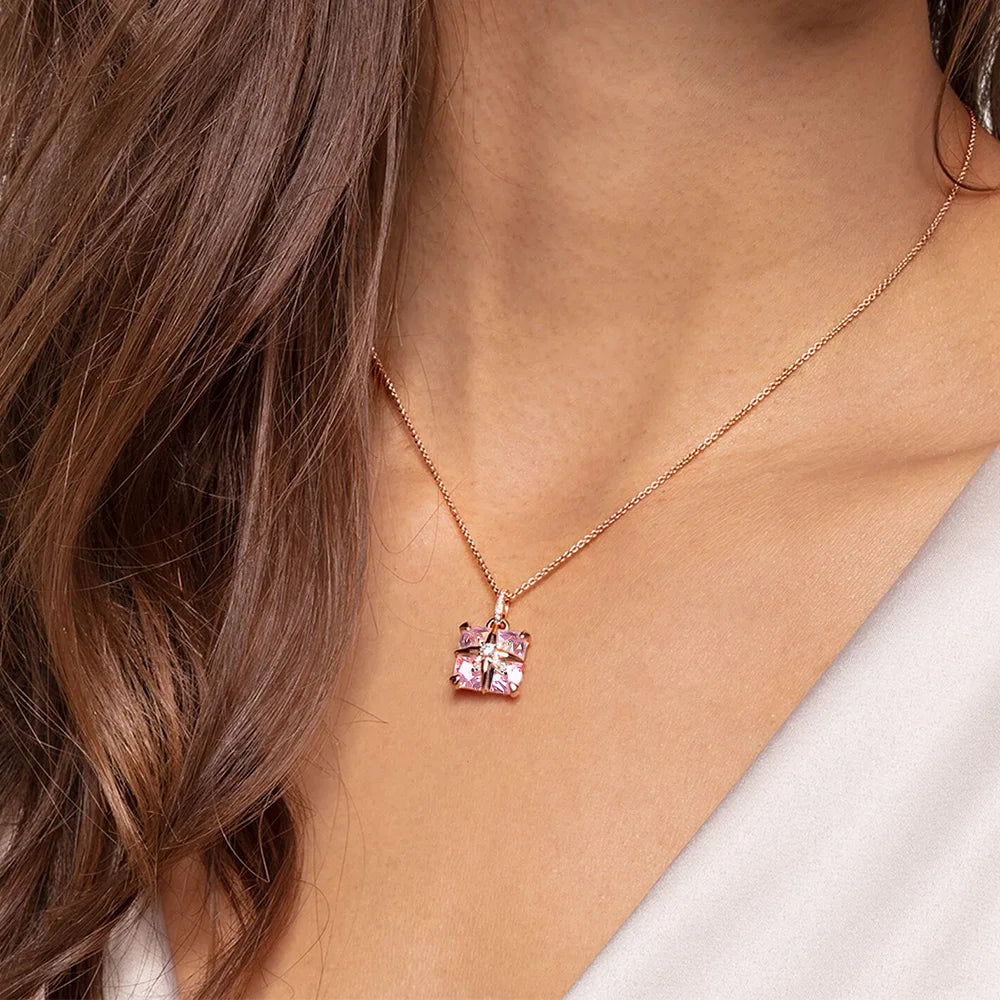 Rose Gold Star with Stone Pendant for Women