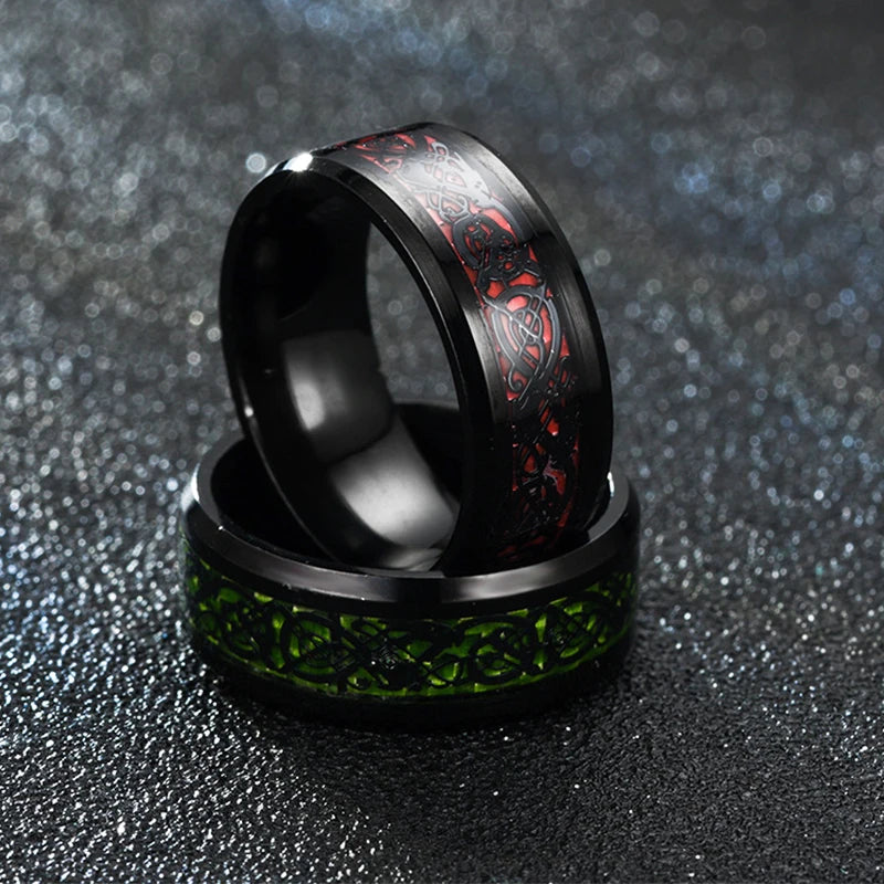 Men Stainless Steel Dragon Ring