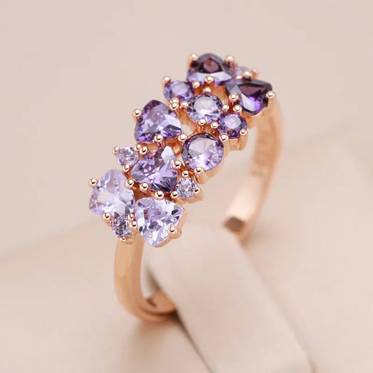 Gold/Silver Imitation Ring Women - Purple