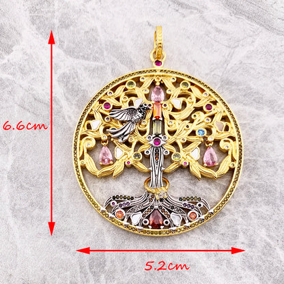 Pendant Artful Tree Gold Raven For Women