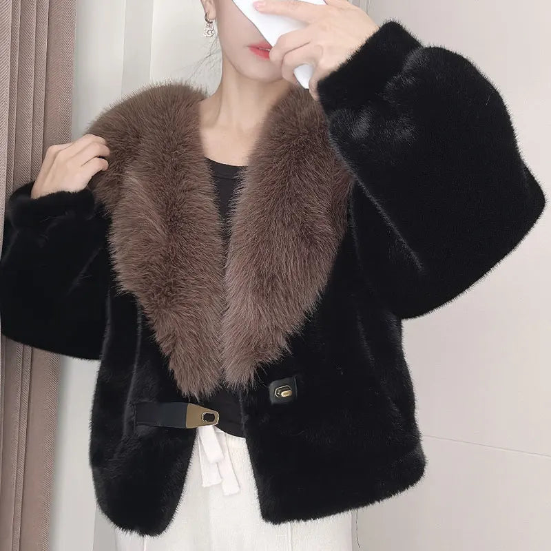 Women's Fur Coat, Top Loose and Thickened Jacket - Autumn/Winter