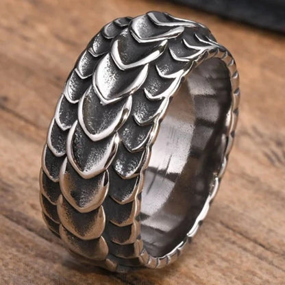 Dragon Carved Surface Rings for Men