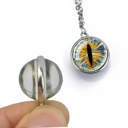 Dragon Eye Necklace Glass Ball Pendant Necklace for Women and Men