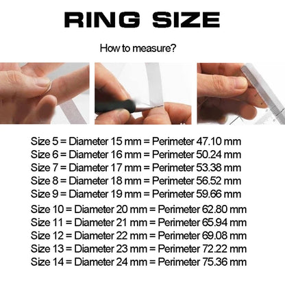 8mm Wide Stainless Steel Rings Men